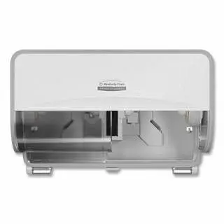Kimberly-Clark Green Icon Quality Roll Toilet Paper Dispenser, 2 Coreless/Small Core Rolls, White Mosaic, Horizontal, 58712