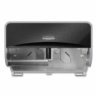 Kimberly-Clark Icon Quality Roll Toilet Paper Dispenser, 2 Coreless/Small Core Rolls, Jet Black Mosaic, Horizontal, 58722