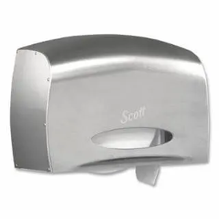 Kimberly-Clark Top-Tier Pro Jumbo Roll Coreless Toilet Paper Dispenser, Horizontal, Single Roll, Stainless Steel, 09601