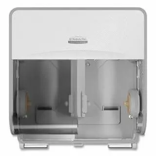 Kimberly-Clark Updated Icon Quality Roll Toilet Paper Dispenser, 4 Coreless/Small Core Rolls, Bright White Mosaic, 58713