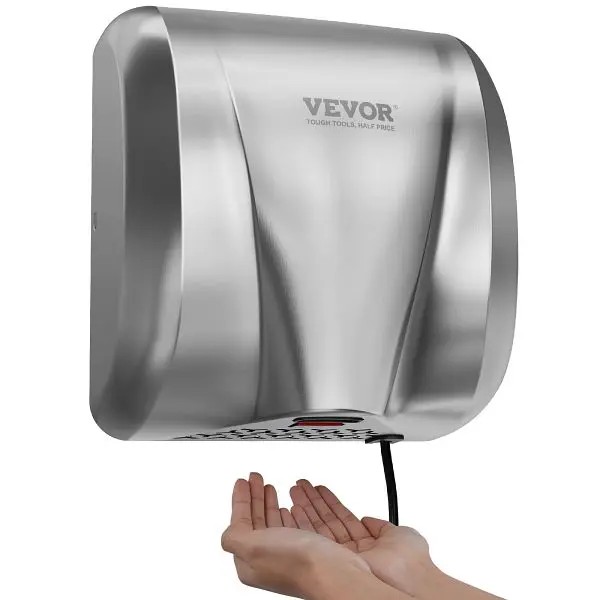 VEVOR Elite Heavy Duty Commercial Hand Dryer, 1300W Automatic High Speed Stainless Steel Warm Wind Hand Blower, BGSGSJBXGZ...