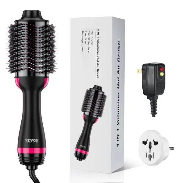 VEVOR Hair Blow Dryer Brush Dual Voltage Hot Air Styler 2.95" Oval Barrel, TYXJFRFSYTCTRM6MFV1