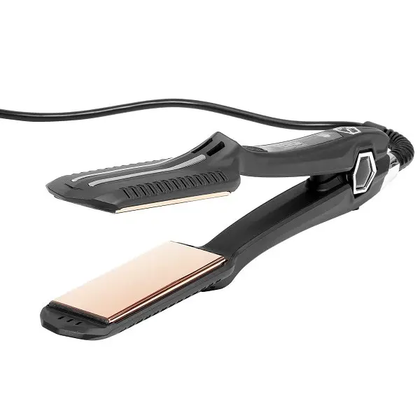 VEVOR Hair Straightener, 1.5-inch Titanium Flat Cast Iron, Dual Infrared Hair Straightener Flat Iron LCD Presentation &amp...