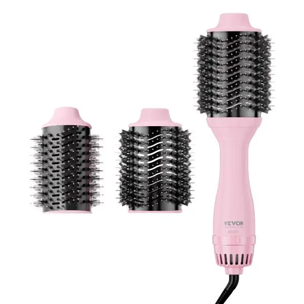 VEVOR High-Visibility Hair Blow Dryer Brush, Ionic Hot Air Styling Brush 2.6" & 2.95" Head, ZHTYXJFRFSYT0RHA7V1