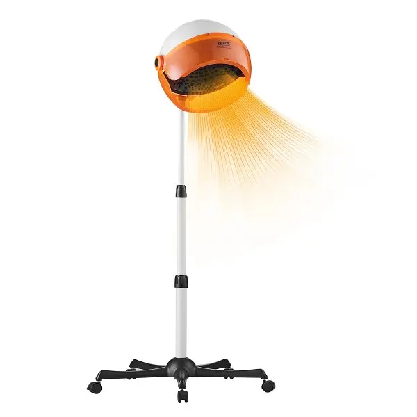 VEVOR Professional Hooded Dryer, 1875W High-Power Bonnet Hair Dryer, Sit Under Hair Dryer Timer, 3 Temp Settings & Win...