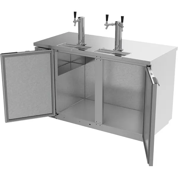 Beverage-Air Certified Direct Draw Dispenser, Dual Tower Dual Faucets, Exterior Dimensions: WxDxH: 59" x 29" x 5...