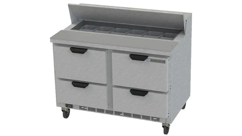 Beverage-Air Convertible Food Prep Table Drawers, Exterior Dimensions: WxDxH: 48"W x 32"D x 45 1/4"H, SPED4...