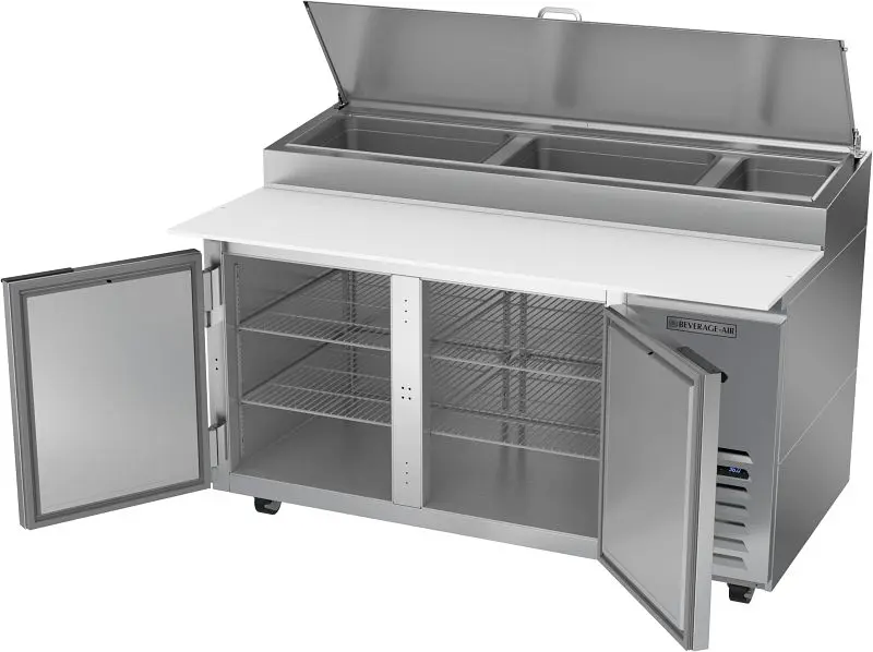 Beverage-Air Deli/Pizza Prep Table Two Doors, Exterior Dimensions: WxDxH: 60” X 37" X 53 1/4”, DP60HC