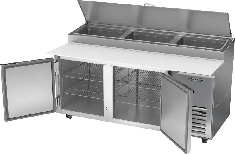 Beverage-Air Deli/Pizza Prep Table Two Doors, Exterior Dimensions: WxDxH: 72" x 37" x 53 1/2", DP72HC