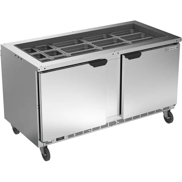 Beverage-Air Food Readiness Table, Salad Bar, Exterior Dimensions: WxDxH: 60 5/8" X 30 1/8" X 36 7/8" Caste...