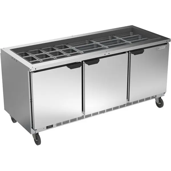 Beverage-Air Food Readiness Table, Salad Bar, Exterior Dimensions: WxDxH: 72 5/8" X 30 1/8" X 36 7/8" Caste...