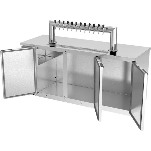 Beverage-Air Twelve Tap Tower Direct Draw Dispenser, Exterior Dimensions WxDxH: 79" x 29" x 52 5/8", Finish...