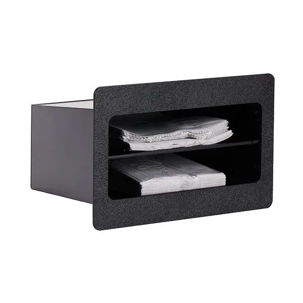 Dispense Classic Rite Two compartment built- bag preparer - Black Polystyrene, FMB-1BT Dispense Rite
