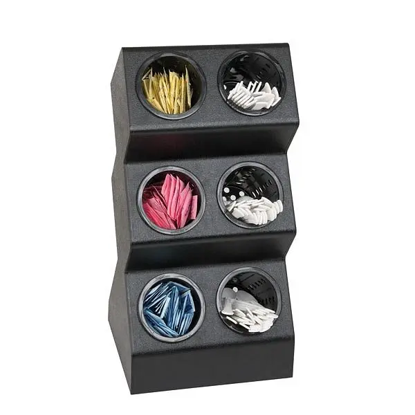 Dispense Rite Six compartment countertop flatware preparer - Jet Black Polystyrene, Product Dimensions:21-1/8" H x 10...