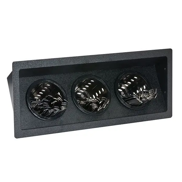 Dispense Rite Three compartment built- flatware & condiment preparer - Black Polystyrene, FMSH-3BT