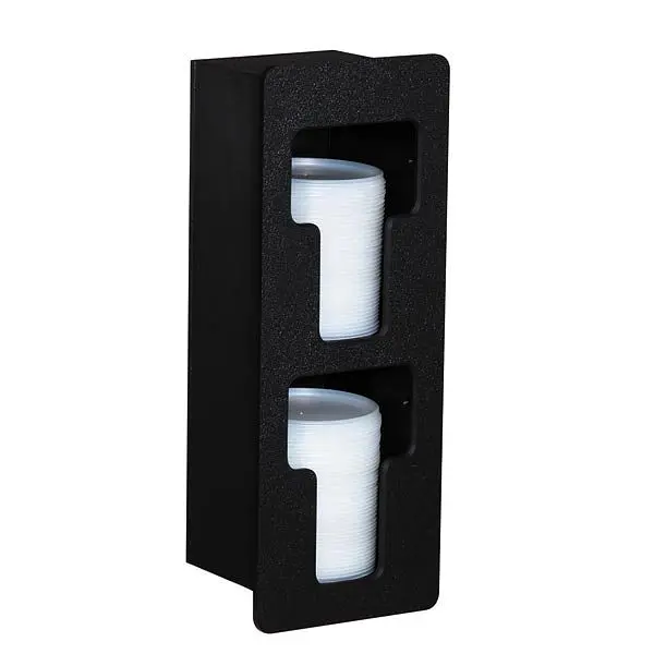 Dispense Rite Two section built- vertical lid preparer - Jet Black Polystyrene, FMVL-2