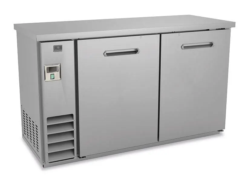 Kelvinator Commercial 2-door support bar refrigerator with stainless steel solid door, 60", R290 refrigerant gas, +33/+41°C, 738306