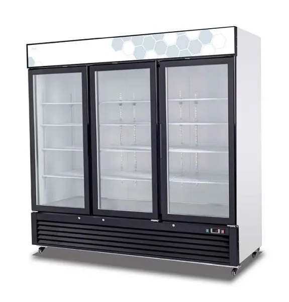 Migali 72 Cubic Feet Glass Door Merchandiser Refrigerator, 82"x31.5"x81" (WxDxH), 404A, C-72RM-HC