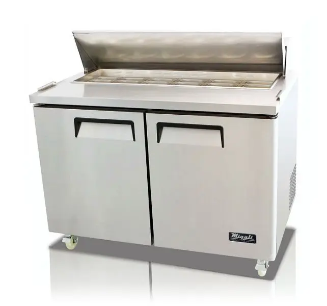 Migali 48″ – 12 Pans, Sandwich Prep Table, 48.2"x30"x43.7" (WxDxH), 134A, Lift Gate included, C-SP48-12...