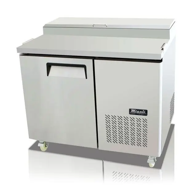 Migali 44″ Pizza Prep Table, 44"x33"x42" (WxDxH), 134A, Lift Gate included, C-PP44-HC+LG