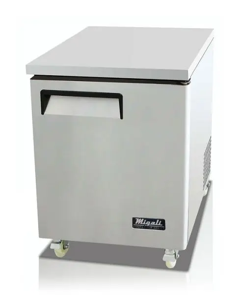 Migali Ultra-Strong 27″ Under-counter & Work Top Refrigerator, 27.5"x30"x37.25" (WxDxH), 134A, Lift G...