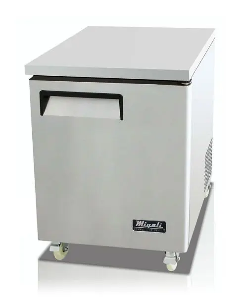 Migali 27″ Under-counter & Work Top Freezer, 27.5"x30"x37.25" (WxDxH), 134A, Lift Gate included, C-U2...