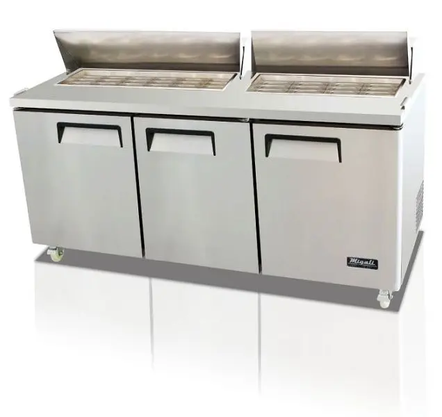 Migali Unique 72″ – 30 Pans, Big Top Sandwich Prep Table, 72.7"x30"x46.6" (WxDxH), 290A, C-SP72-30BT-HC