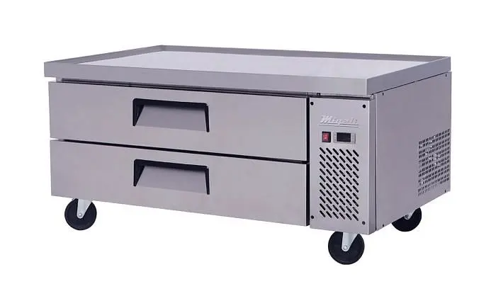 Migali 52″ Wide Refrigerated Chef Base, 52"x32"x26.6" (WxDxH), 134A, C-CB52-HC