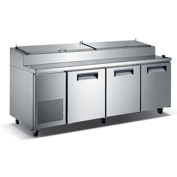 U-Star Refrigerated Pizza Prep Table - 3 Door, 92", USPZ-3D
