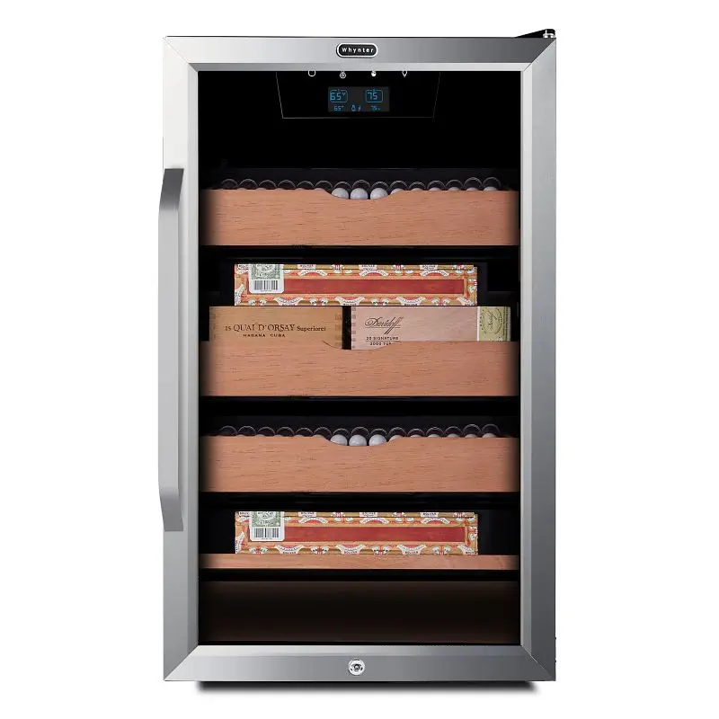 Whynter Cigar Cabinet Cooler and Humidor Humidity Temperature Regulation and Spanish Cedar Shelves, 4.2 cu.ft., CHC-421HC
