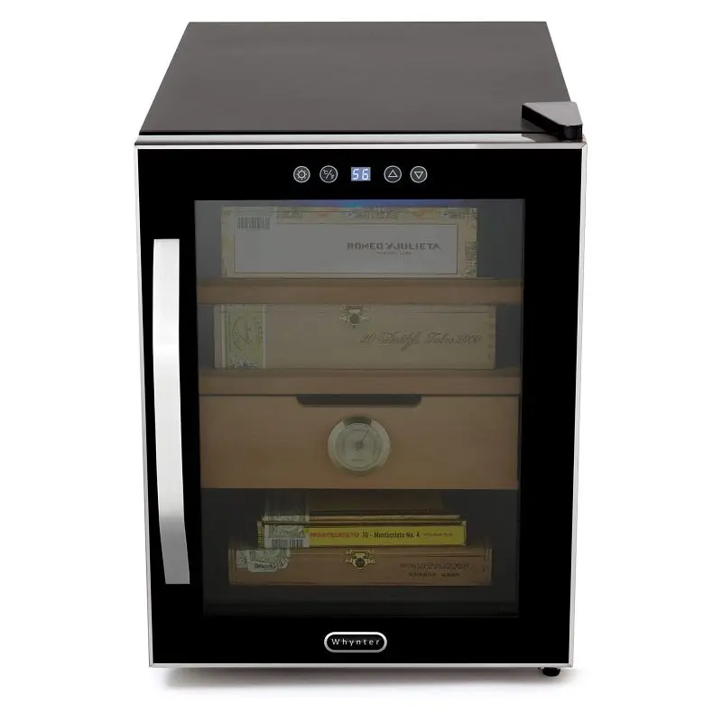 Whynter Elite Touch Regulation Water-Based Stainless Cigar Cooler Humidor, 1.2 cu.ft., CHC-122BD