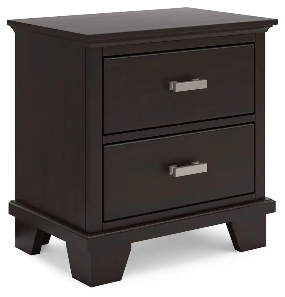 Covetown - Two Drawer Night Stand - Dark Espresso
