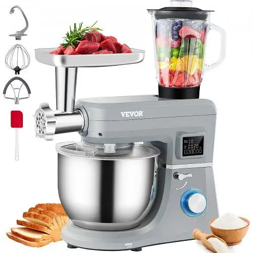 VEVOR 660W Stand Mixer 7.4Qt 6-Speed Tilt-Head Dough Mixer Grinder Juicer, ZRLLSJBJLSDFJR1CDV1