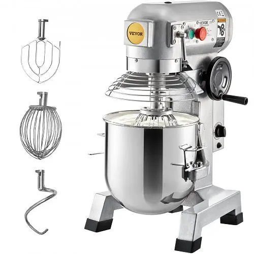 VEVOR Commercial Electric Food Mixer Stand Mixer 15Qt Dough Mixer 3 Speeds 500W, DDSYJ15QT110VPKL3V1