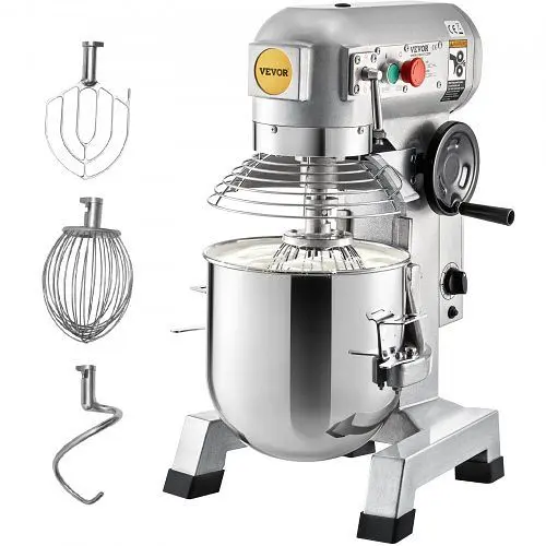 VEVOR Commercial Electric Food Mixer Stand Mixer 20Qt Dough Mixer 3 Speeds 750W, DDSYJ20QT110VE0QGV1