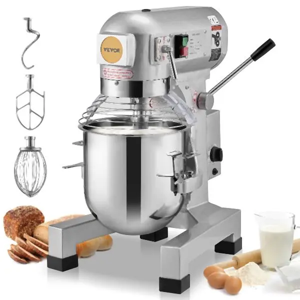 VEVOR Modern Commercial Food Mixer 28.5L 3-Speed Stand Dough Mixer 1100W Restaurant, ZXSPJBJ30QT1IN0RHV1
