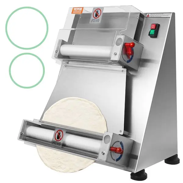 VEVOR Pizza Dough Reeler Sheeter, 3-15 Inch Automatic Commercial Pizza Press, DDPSBYMJBXG3CIF1CV1