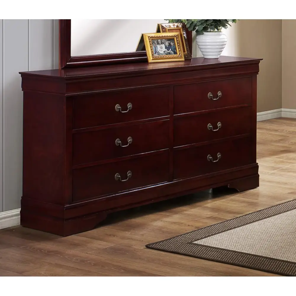 Diamond Modern Furniture CM Louis Philip 6-Drawer Dresser B3850-1