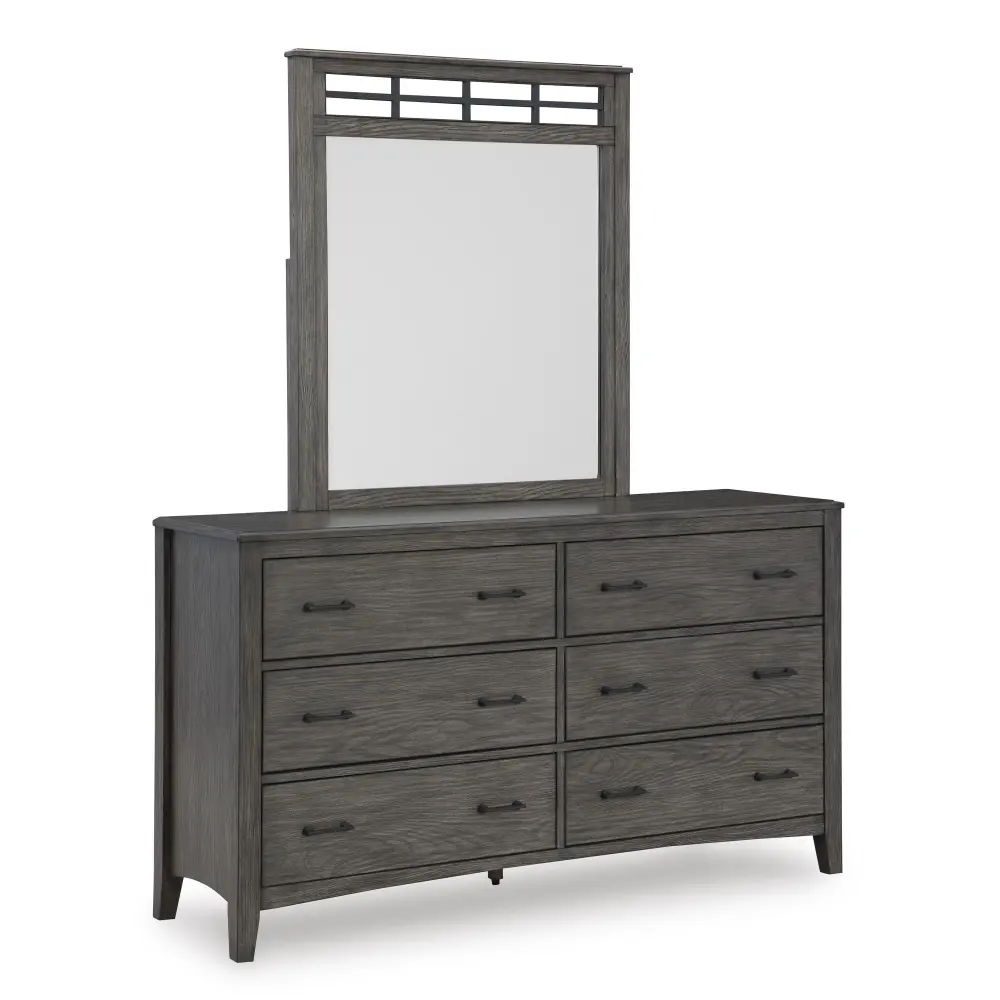 Diamond Modern Furniture Privileged Design Montillan 6-Drawer Dresser Mirror B651-31/B651-36