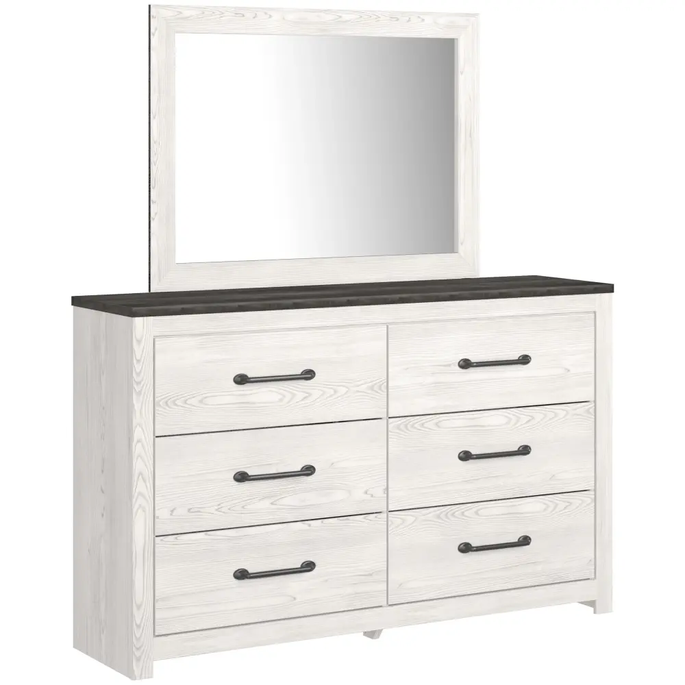 Diamond Modern Furniture Select Design Gerridan 6-Drawer Dresser Mirror B1190-31/B1190-36