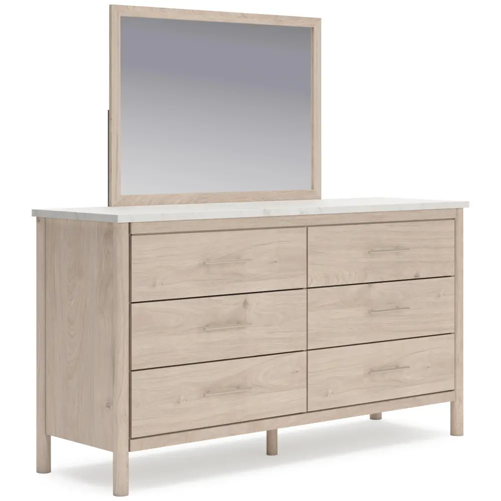 Diamond Modern Furniture Unique Design Cadmori 6-Drawer Dresser Mirror B2615-231/B2615-36