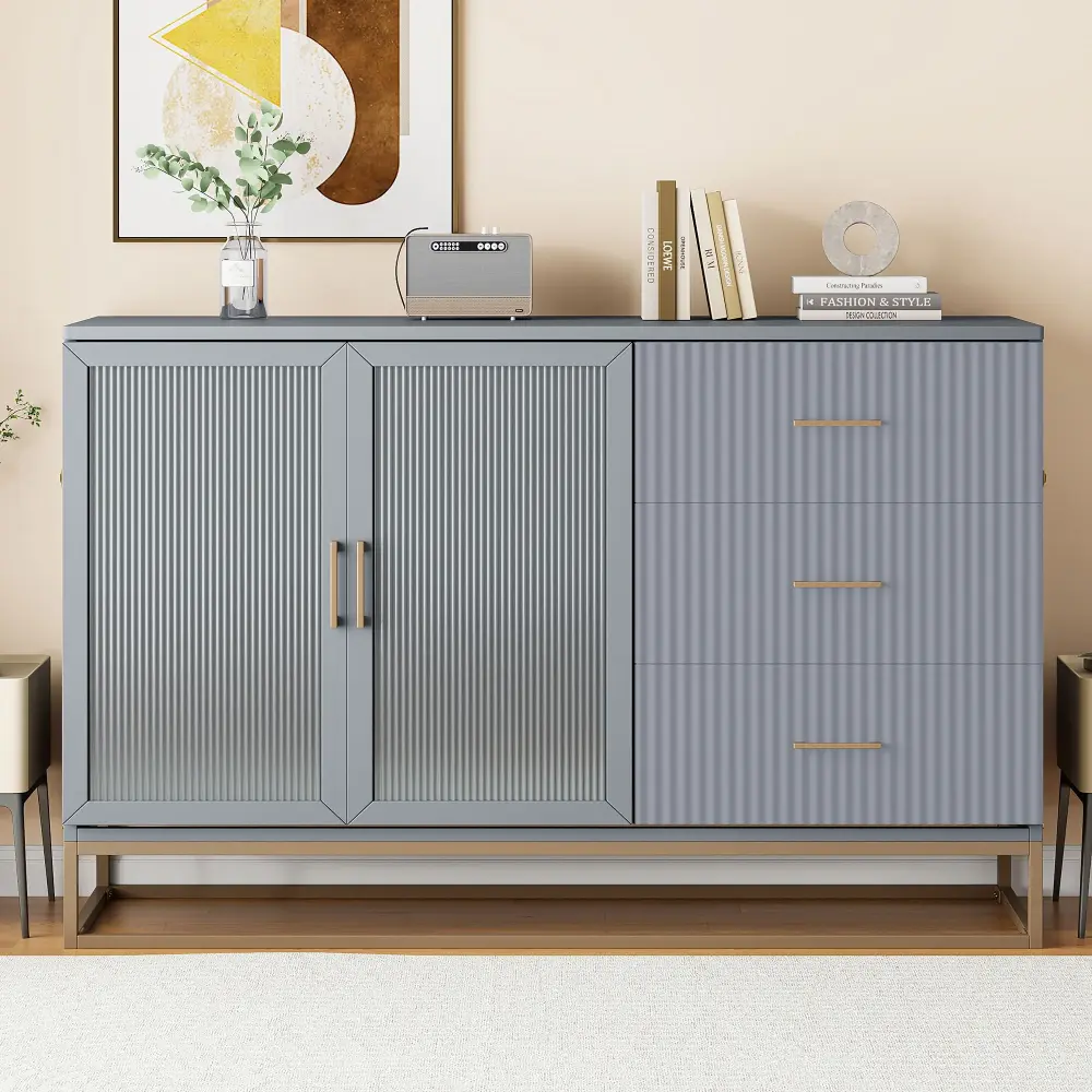 Murphy Bed Frosted Glass Doors Design, Fake Drawers, Alloy Legs