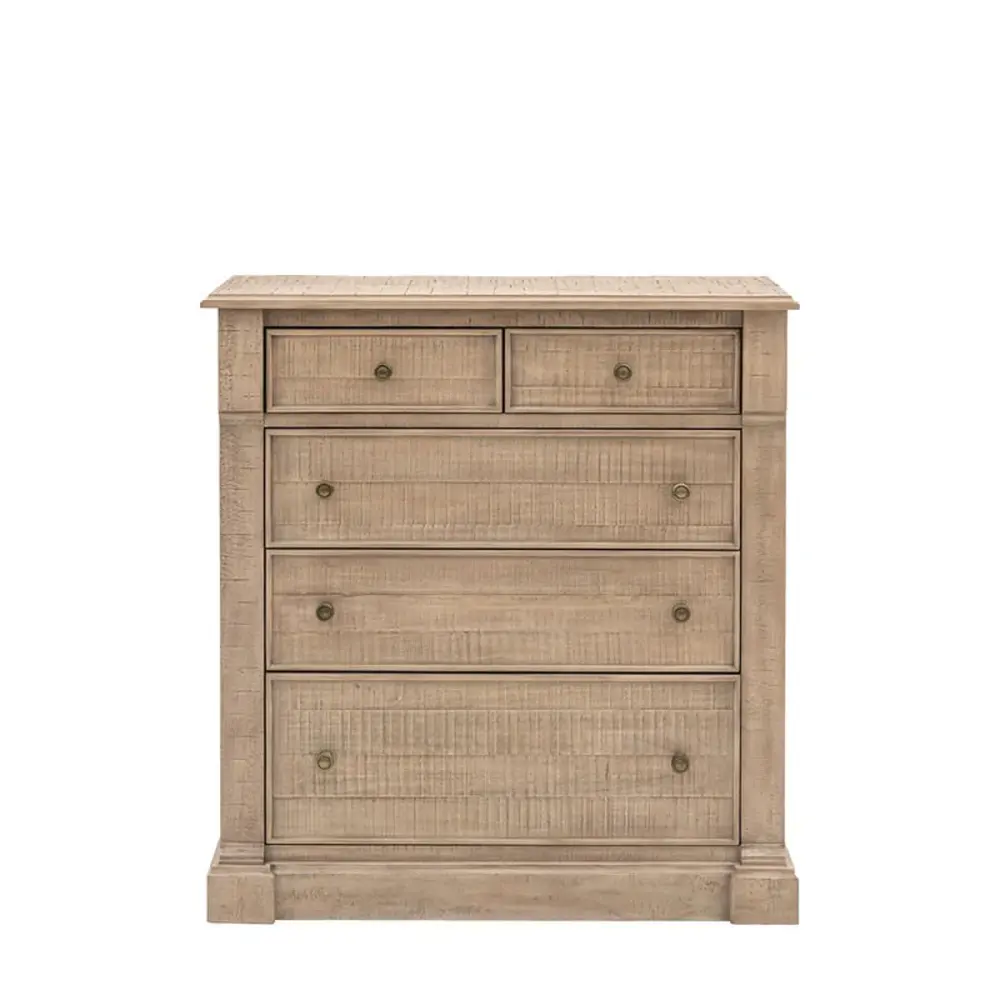 Newbury 5 Drawer Chest Drawers - Pure
