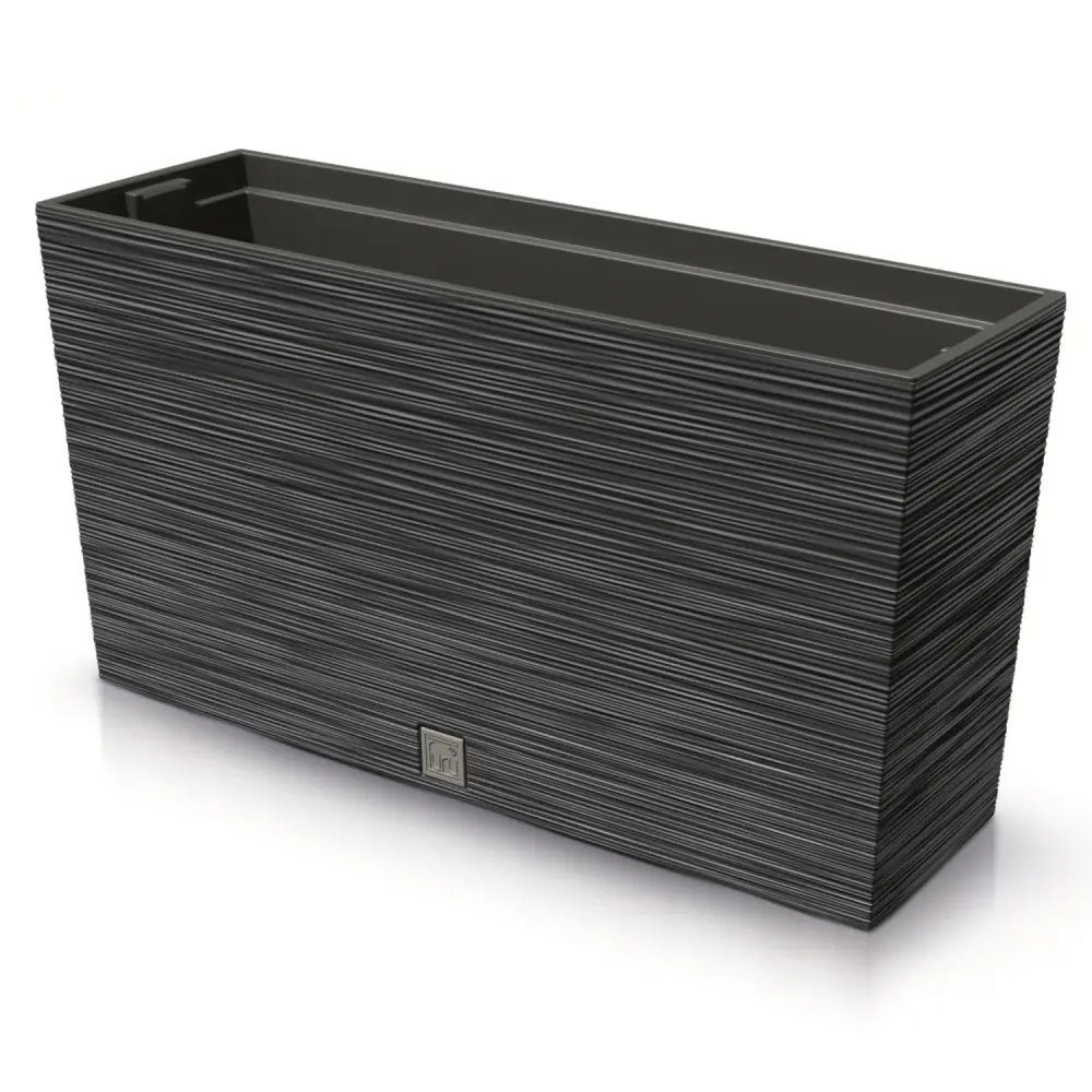 Prosperplast DFC800M-S433 Furu Case Middle Planter Insert Plant Trough Flower Pot Indoor Outdoor 77x23.5x41cm Anthracite Onyx
