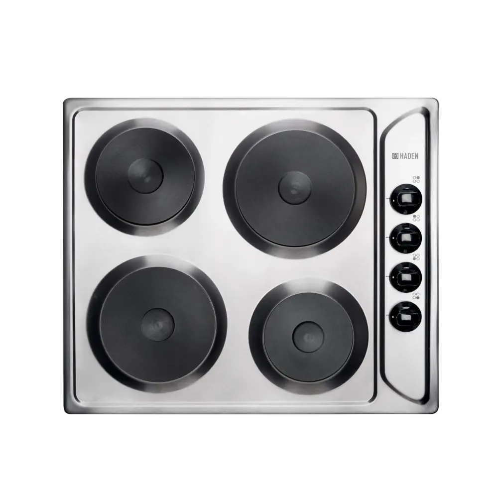 Haden HSP60X Hob Electric Hob Reliable 4 Plates, 60cm, Stainless-Steel SF038