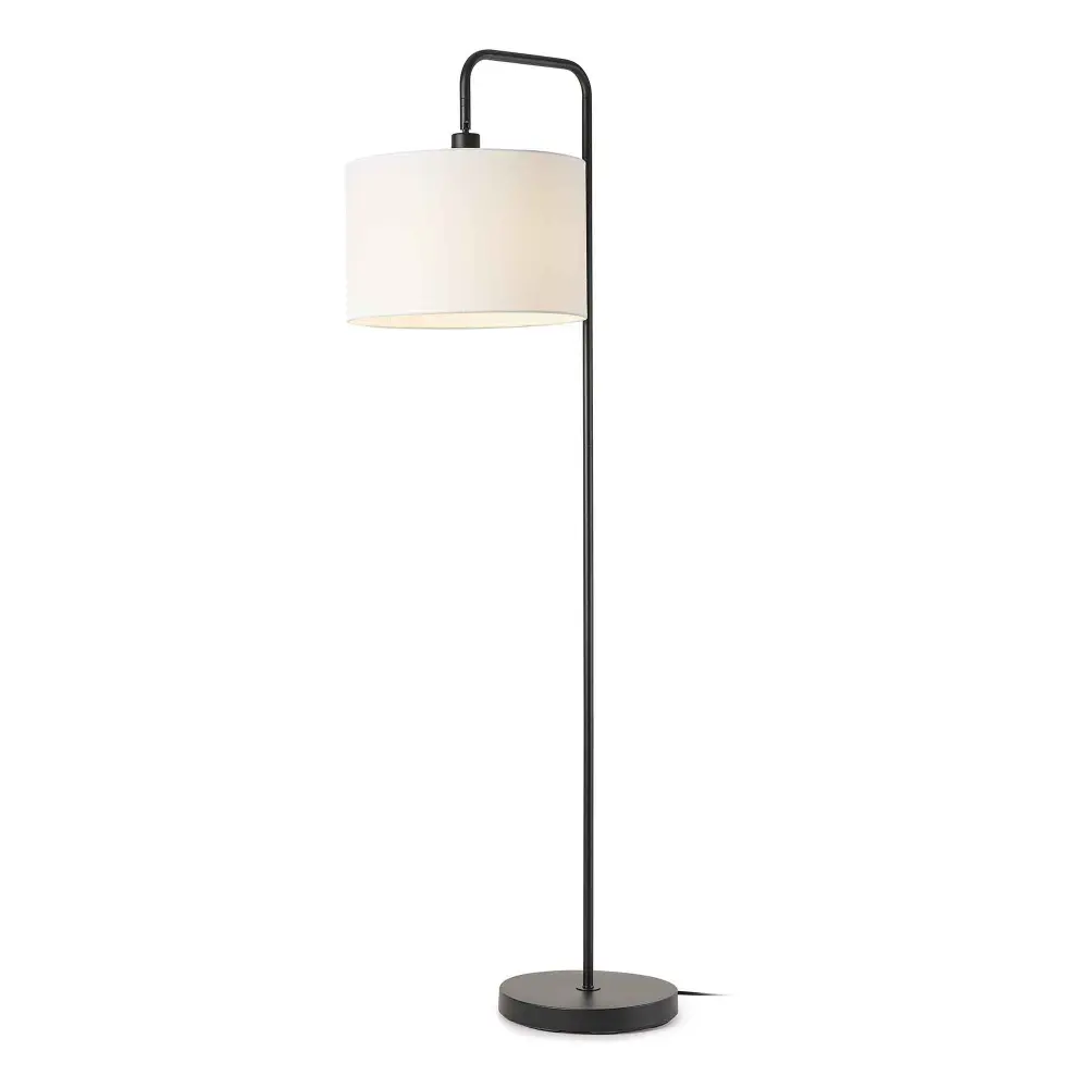 Barden 58" Floor Lamp Pearl Shade, Black