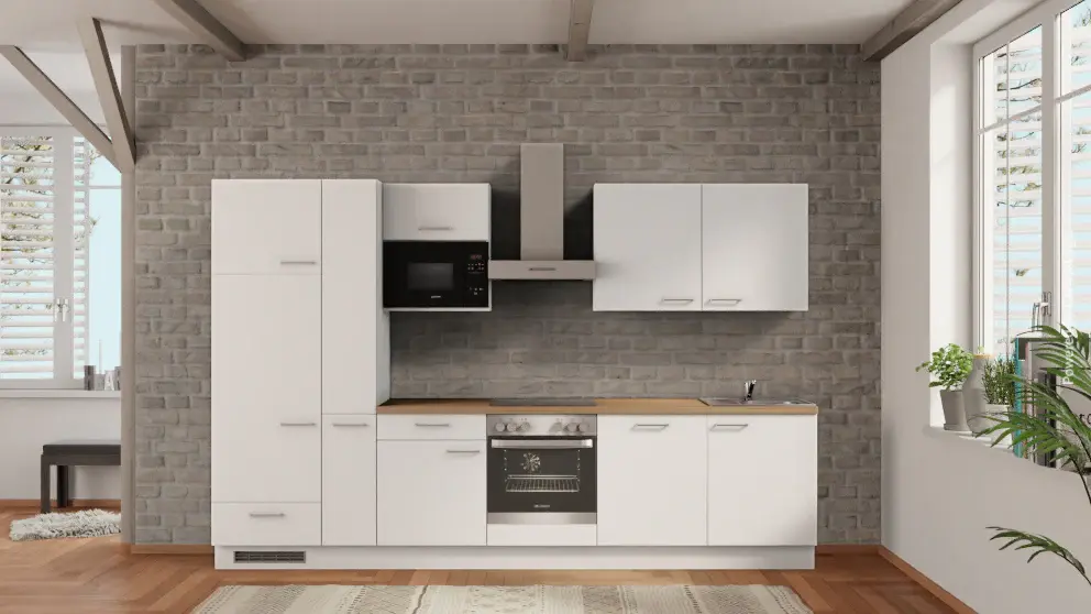 nobilia kitchen block Heidelberg 330 cm chalk oak Provence electrical appliances