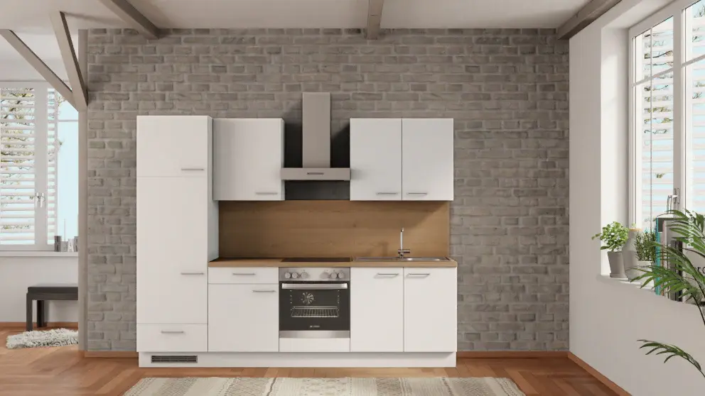 nobilia kitchen unit Cuxhaven 270 cm pearl oak Provence electrical appliances
