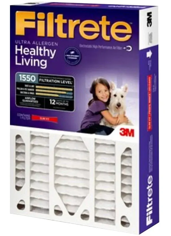 Filtrete NDP01-5IN-2 Air Filter, Electrostatic, 5 Robust, 25 L, 16 W, 12 MERV, 1550 MPR, 2/PK