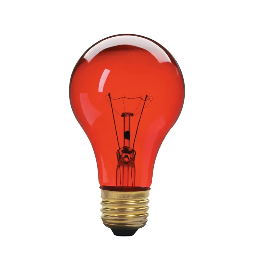 Party Clear Bulb A19, Red